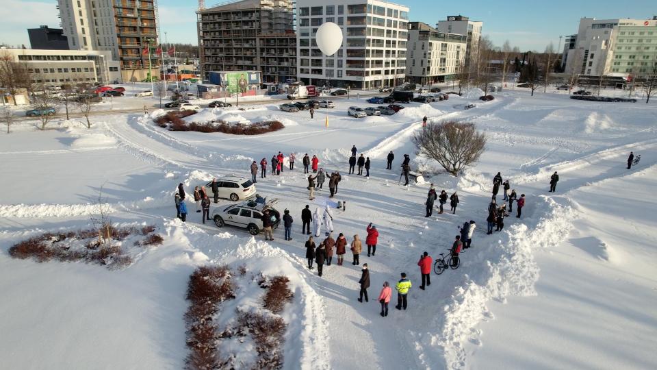 Balloon lifting off from Seinäjoki
